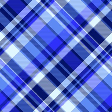 Çapraz model vektör kontrolü, ekose kumaş arka plan. Mavi ve açık renk paleti ile ücretsiz tekstil tartan dokusu.