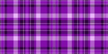 Küçük tekstil vektörü, 1940 'ların tartan desenli ekose kumaşı. Hindistan dokusu kumaş arka planı mor ve koyu renk paletinde pürüzsüz.