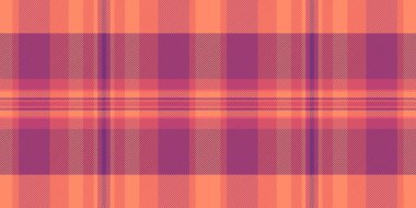 Pastel desensiz ekose, indirimli doku vektör kontrolü. Kırmızı ve morumsu renk paletinde soyut tartan kumaş arkaplan tekstili.