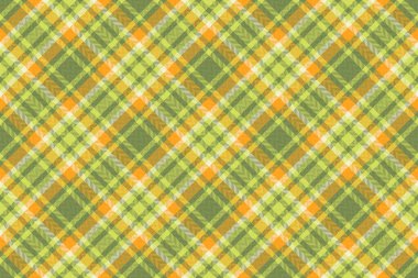 Şenlikli kontrol, kusursuz tekstil, ünlü kumaş arka plan vektörü. Kireç ve açık renk paletinde şekil deseni ekose tartan deseni.