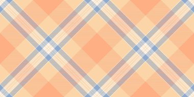 Lüks ekose kumaş, renksiz tekstil deseni. Turuncu ve eski dantel renk paletinde modern kumaş vektör tartan arkaplanı.