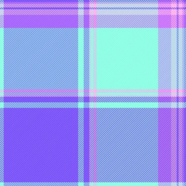 Tam arkaplan desenli, ekoseli dikişsiz kontrol. Çivit mavisi ve gök mavisi renk paletinde yaz kumaşı tartan vektörü.