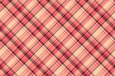 Tee desensiz tekstil, fayans kumaş taşıyıcı arka plan. Kırmızı ve turuncu renk paletinde eşarp desenli ekose denetimi.