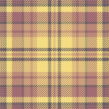 Örtülü tekstil arka plan ekoseli, ingilizce kusursuz desenli tartan. Turuncu ve gri renk paleti ile neşeli kumaş dokusu kontrol vektörü.
