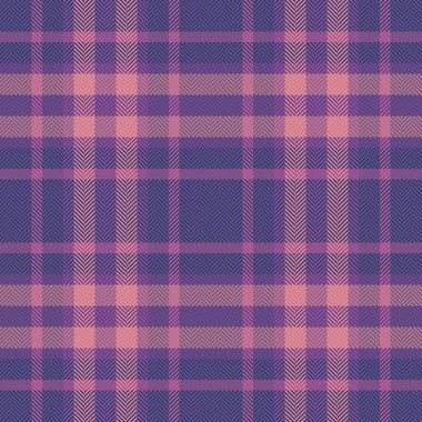 Geleneksel model ekose, sessiz tekstil vektör tartan. Kaz ayağı kumaşı dikişsiz desen kontrolü çivit ve mor renk paleti.