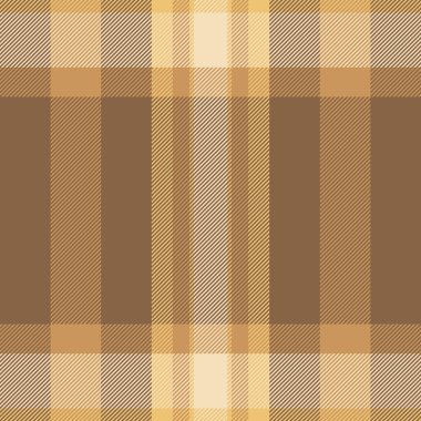 Düzenli kumaş ekoseli vektör, dağınık tartan tekstil kontrolü. Turuncu ve açık renk paletinde dikişsiz arkaplan deseni.