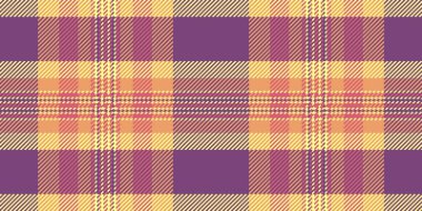 Sakin ol, pürüzsüz şablon, arka plan tekstil vektörü. Fransız ekose kumaş desenli macenta ve sarı renk paleti..