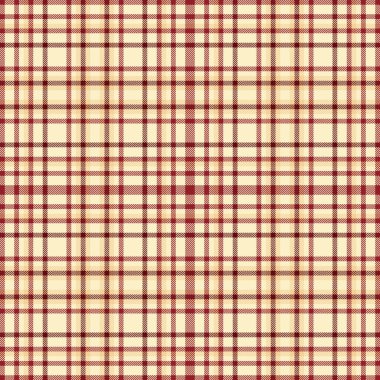 Sıcak ekose desenli ve bej üzerinde kırmızı çizgiler kesişiyor. Arka planlar, tekstil ve tasarımlar için mükemmel..