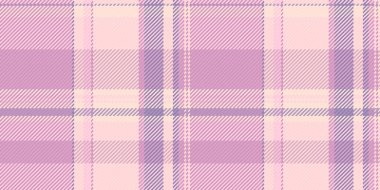 Kart tekstil dikişsiz ekose, ev yapımı kumaş dokusu. Açık ve pembe renk paletinde uluslararası vektör arkaplan tartan deseni.