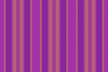 İlham veren çizgili arka plan kusursuz, desen desenli tekstil çizgileri. Mor ve turuncu renk paletinde fiber kumaş dikey desen vektörü.