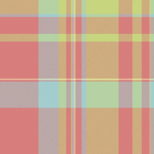 Yatak örtüsü dokuma kontrolü, ekose kumaş. Kırmızı ve kireç rengi paletinde tuvalsiz kumaş vektör deseni.