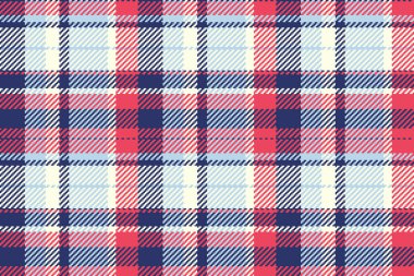 Dişi tartan desenli arka plan, ön kumaş tekstil vektörü. Açık ve mavi renk paletinde ince kontrol şablonu ekoseli.