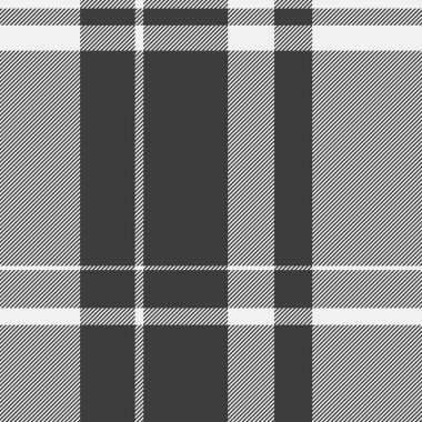 Erkeksi tekstil kumaş ekose, bebek pürüzsüz desen dokusu. Beyaz ve gri renk paletinde tartan arkaplan vektörünü çiz.