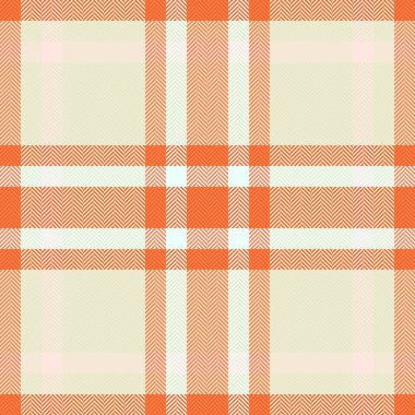 Kraliyet ekoseli ekoseli kumaşı, fikir vektörü tekstil kumaşı. Tartan şablon denetimini açık ve turuncu renk paletinde tamamla.