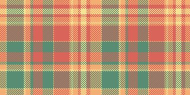 Ekose kumaş dokusu, İngiliz vektör tartan tekstili. Giysi denetimi arkaplan deseni kırmızı ve nane rengi paletinde pürüzsüz.