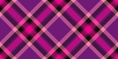 Bornoz tartan vektör arkaplan, müşteri şablonu kusursuz kontrol. Sanat eserleri ekose kumaş kumaş mor ve siyah renk paleti.