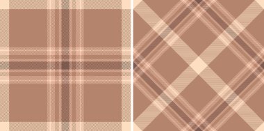 Kumaş dokusunda ekose kumaş kontrolü vektör arkaplansız desenli. Sonbahar renklerinde ayarlanmış. Ev dekorasyonu için modern halı tasarımları.