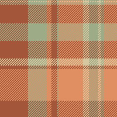 Ticari arka plan vektör deseni, cadılar bayramı tartan çek tekstili. Zarif kumaş ekoseli, turuncu ve pastel renklerde kusursuz desen..