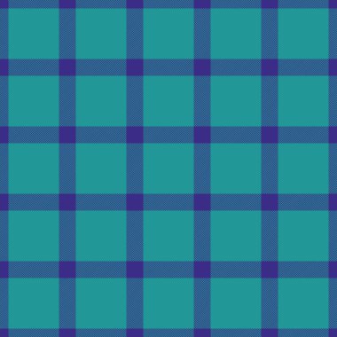Model desenli ekose kumaş, piknik vektörü kumaşı. Çivit mavisi ve gök mavisi renk paletinde kabilesiz tartan kontrol arkaplanı.