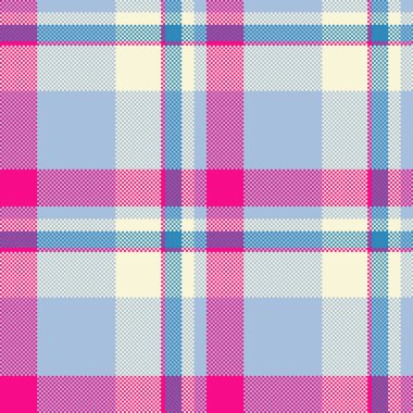 Mükemmel vektör dokusu ekoseli, resim tartan arkaplanı pürüzsüz. Afrika tekstil kumaş deseni ışık ve bej renk paleti ile kontrol.