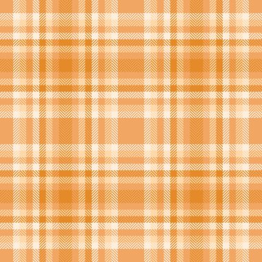Sıcak, davetkar tekstil deseni. Turuncu ekose bir arka plan, samimi bir sonbahar havası yaratır. Gelenek, konfor ve kırsal cazibe gerektiren tasarımlar için ideal..