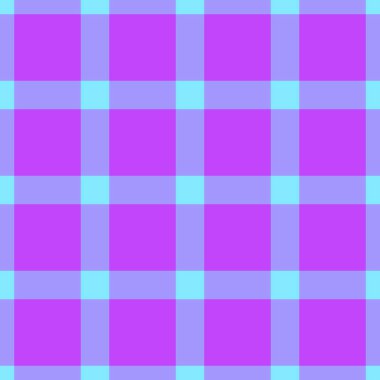 Çapraz tartan dokuma kontrolü, ekose kumaş kaplama. Çivit mavisi ve mor renk paletinde dekoratif desensiz kumaş vektörü.