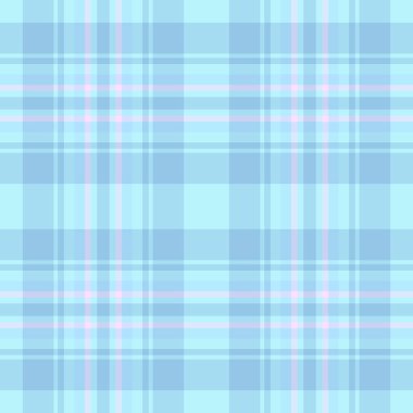 60 'ların vektör ekoseli, kostüm deseni kontrolü. Cyan ve açık renk paleti içinde düzenli tekstil dikişsiz kumaş..