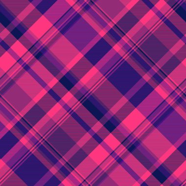 Çizim kontrolü ekose kumaş, çizgi dokusu tekstil vektörü. İç desen arka plan kumaşı pembeli ve mavi renk paletinde pürüzsüzdür.