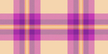 Pembe, bej, mor renk paletli, ayrıntılı dokuma kumaş dokusu. Tartan ekose desenli. Tekstil, arkaplan veya arkaplan tasarımı ögesi olarak kullan.