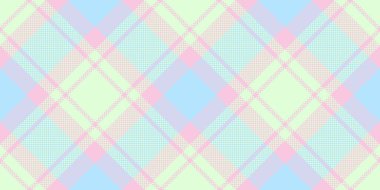 İz sürme, tartan arka plan tekstili, kusursuz kumaş kontrolü. Açık renk paletinde boyutsal desen ekose desen vektörü.