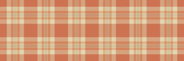 Vektör arkaplan kumaşı, masa örtüsü dokusunu kontrol et. Düzenli ekose desenli turuncu ve açık renk paleti..