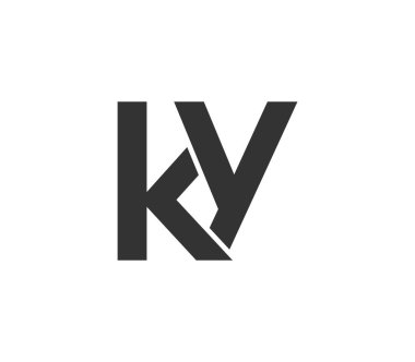 KY yaratıcı geometrik başlangıç tabanlı modern ve minimal logo. Son moda yazı tipleri. Evrensel profesyonel zarif tekno vektör tasarımı.