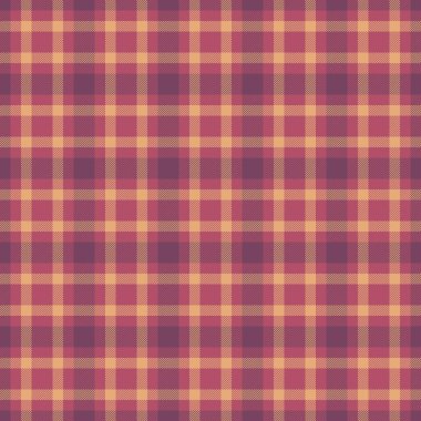 Kovboy arka plan tekstil dokusu, kumaş vektörünü kontrol et. Kırmızı ve turuncu renk paletinde her gün ekose desenli..