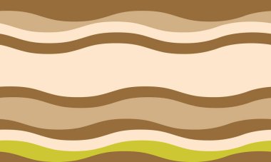 Soyut dalgalı çizgili arkaplan. Toprak tonlarında. İnternet sitesi afişleri, sosyal medya, ambalaj ve tekstil tasarımları için mükemmel. Sakinliği ve doğayı çağrıştırıyor..