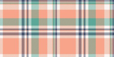 1960 'ların dokusu pürüzsüz, dinlendirici kumaş taşıyıcısı. Eps deseni turuncu ve beyaz renk paletinde tartan desenini kontrol et.