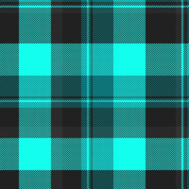 Piksel efektli canlı ekose desen. Klasik bir tekstil üzerinde modern bir kıvrım, arka plan, dizayn ve şenlik teması için mükemmel. Yazdırma veya dijital ortam için kullanılabilir.