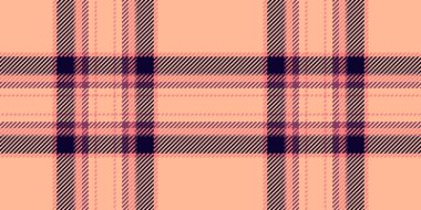 Şeftali renginde tartan deseni. Geçmişi, moda tasarımı ve bayram teması için mükemmel. Klasik, rahatlatıcı bir hava veriyor..