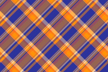 İğrenç ekose kumaş, kumaş kumaş dokusu vektörü. Turuncu ve kırmızı renk paletinde büyük, pürüzsüz arka plan kumaşı.