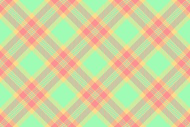 Dekor desenli kumaş, panjabi vektör kontrolü tekstil. Yeşil ve kırmızı renk paletinde dikdörtgen tartan arkaplan ekoseli.