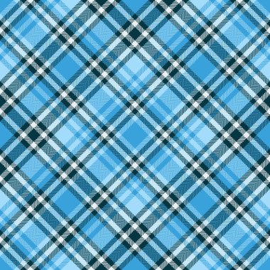 Warp tartan ekose dokusu, bandana kumaş tekstil vektörü. Hiç kimse siyanür ve koyu renk paletindeki pürüzsüz desen geçmişini kontrol etmez.