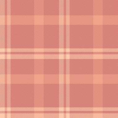 Şık kumaş arka plan ekoseli, tüvit kumaş dikişsiz. Geometrik vektör dokusu şablonunu kırmızı ve açık renk paletinde kontrol et.