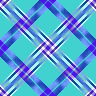 Canlı ekose desenli. Mavi ve mor renkli tekstil tasarımları yeni ve modern bir havayı çağrıştırıyor. Özgeçmiş, doku ve tasarım projeleri için mükemmel..