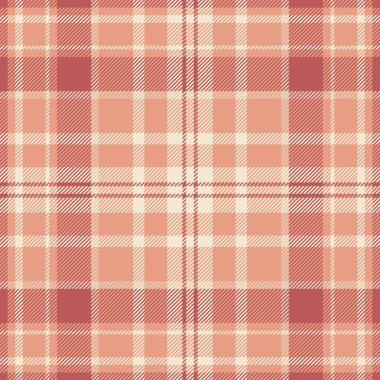 Aşağı desenli tartan dokusu, küçük ekose kumaş. Turuncu ve açık renk paletinde tekstil kusursuz arka plan kontrolü.