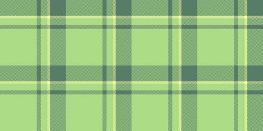 Kore desenli tekstil kumaş, bileşim vektör tartan dokusu. Yeşil ve sarı renk paletinde ekosesiz arkaplan kontrolü çiziliyor.
