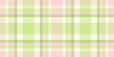 Pastel ekose desenli. Pembe, yeşil ve bej renkli kusursuz tekstil tasarımı. Arkaplan, kumaş veya bahar temalı projeler için ideal.