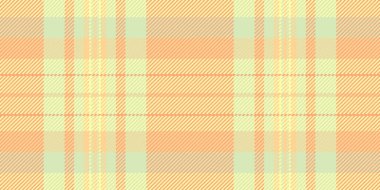 Yaz dönemi arka plan vektör kumaşı, ekose dikişsiz denetimi davet et. Manzara deseni ekose desenli turuncu ve sarı renk paleti.