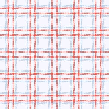 Kasım ekose desenli, karışık tekstil kumaş taşıyıcısı. Geometri kontrol arka plan dokusu tartan beyaz ve kırmızı renk paleti.