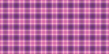 Etkinlik dokusu vektörü pürüzsüz, Kasım ayındaki ekose tekstil. Örnek tartan kumaş deseni pembe ve mor renk paletinde kontrol et.