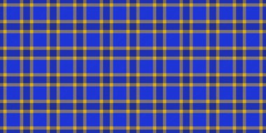 Profesyonel model arka plan kumaşı, azul doku ekose vektörü. Mavi ve sarı renk paleti ile rüya gibi tartsız tekstil kontrolü.