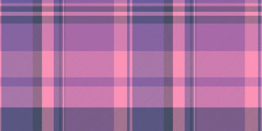 Kumaş dokusunu ve diğer ekose vektör tekstilini kutlayın. Pembe ve morumsu renk paletinde çeşitli kumaş desenli tartan..